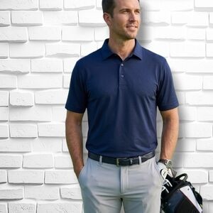 PGA Tour Performance Golf Polo | Navy | Men's M/L | Moisture-Wicking | Imperfect